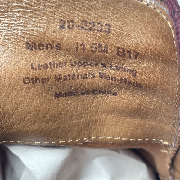 Johnston & Murphy Leather Wingtip Brogue Derby‎ Oxfords Burgundy Shoes Sz 11.5 M main image 12